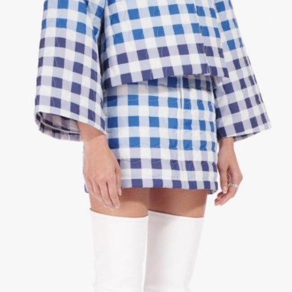 ✨SALE✨ EUC STAUD Pinot Mini Skirt - Blue Ombre Gingham - Picture 2 of 8